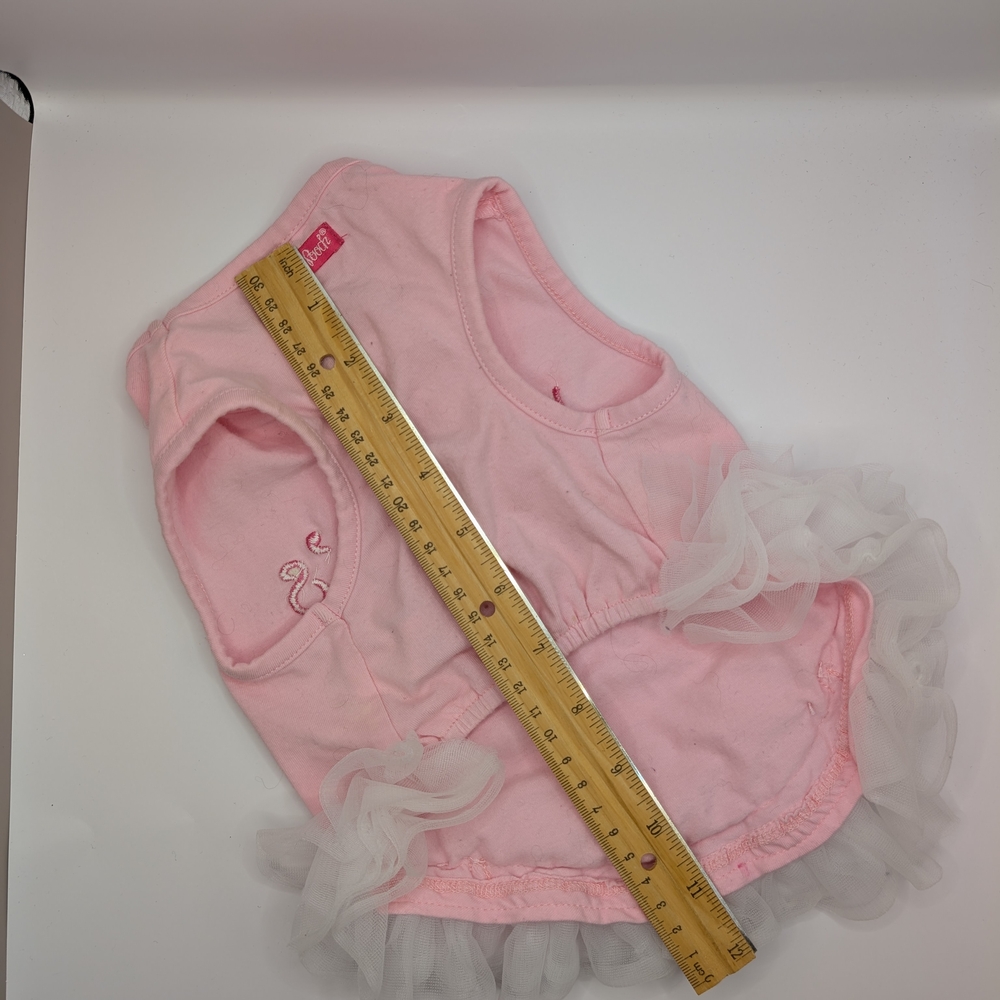 Pink and White Tulle Dog Dress